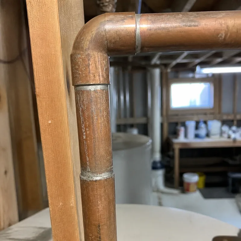 Copper plumbing pipe