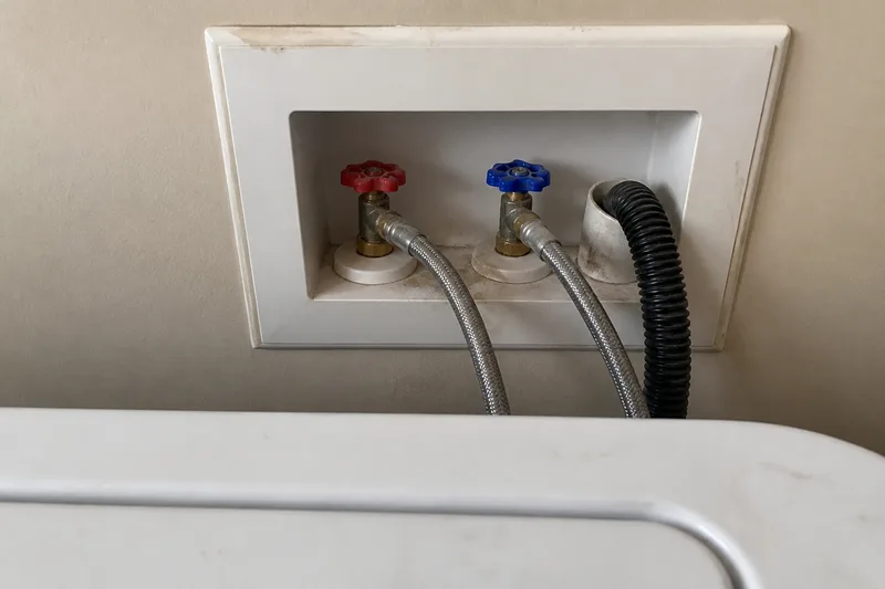 Laundry room plumbing connections