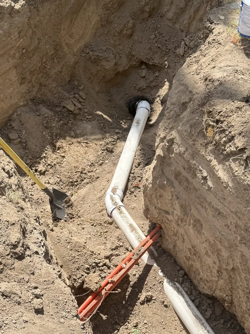 Trench pipe installation by NextGen Plumbing